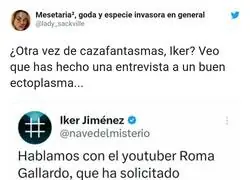 Iker Jiménez lo ha vuelto a hacer con el fantasma de Roma Gallardo