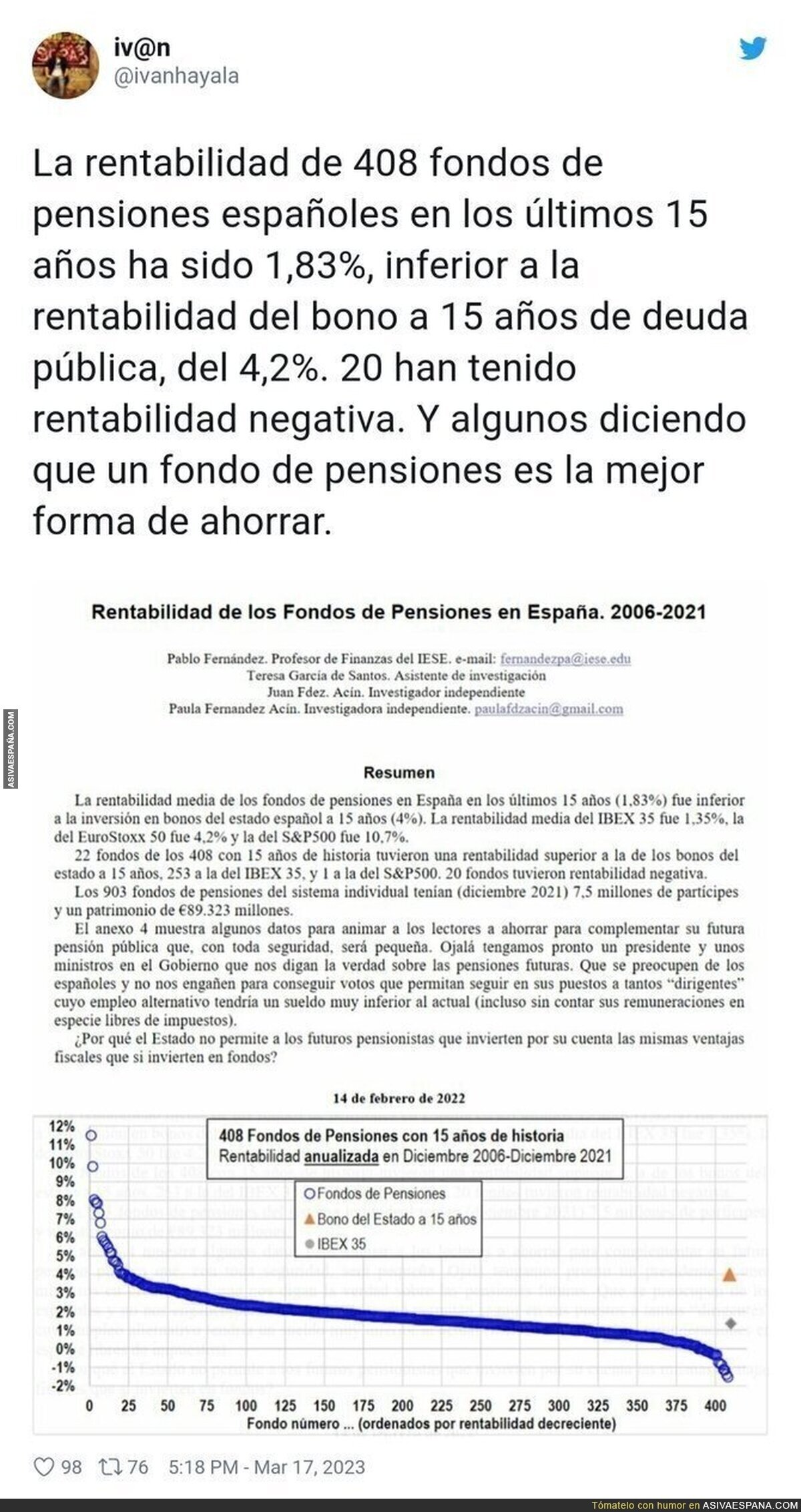 El engaño de los fondos de pensión