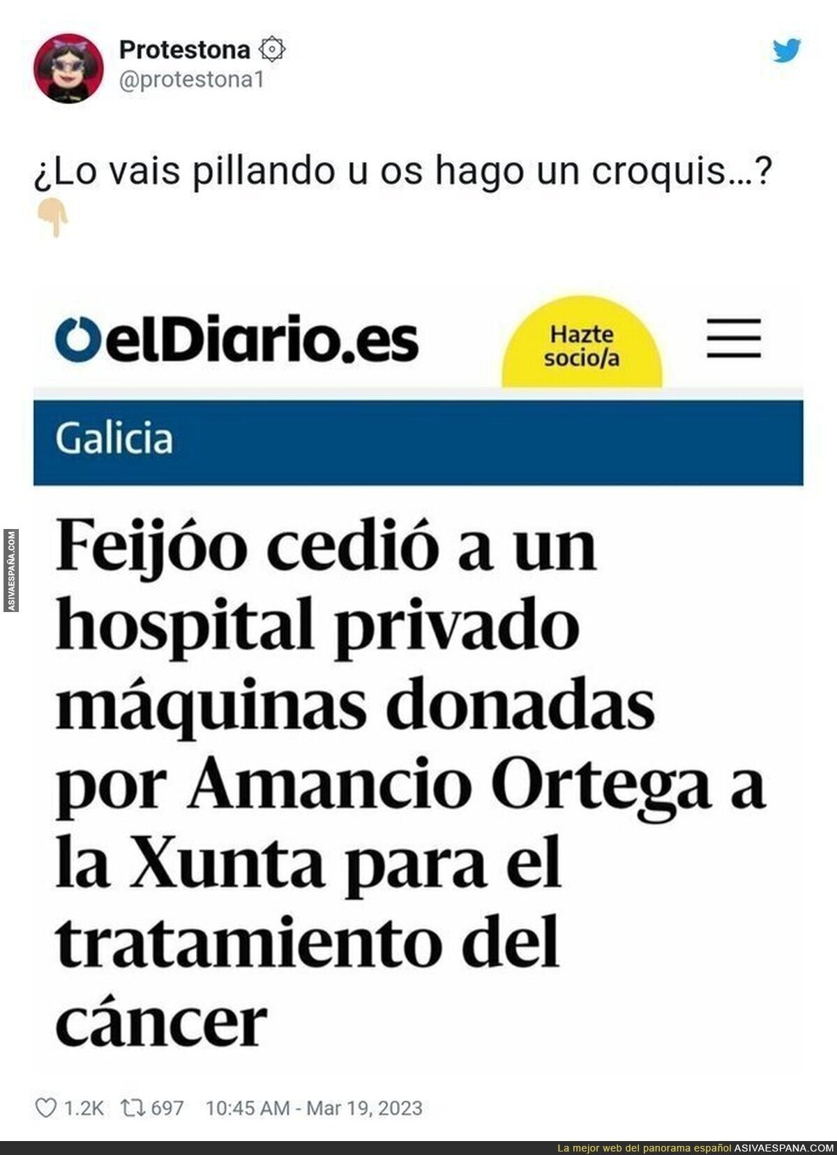 Peligroso lo que ha pasado en Galicia con las máquinas donadas de Amancio Ortega