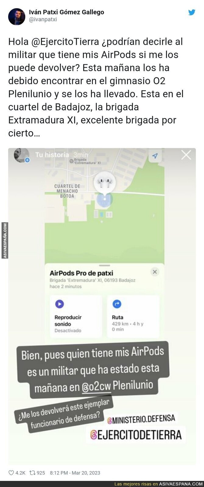 Este chico pilla a un militar después de haber robado sus Airpods