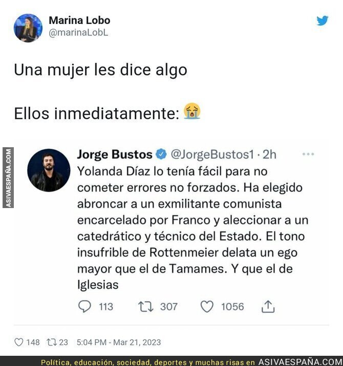 Jorge Bustos se ofende cuando atacan a Tamames