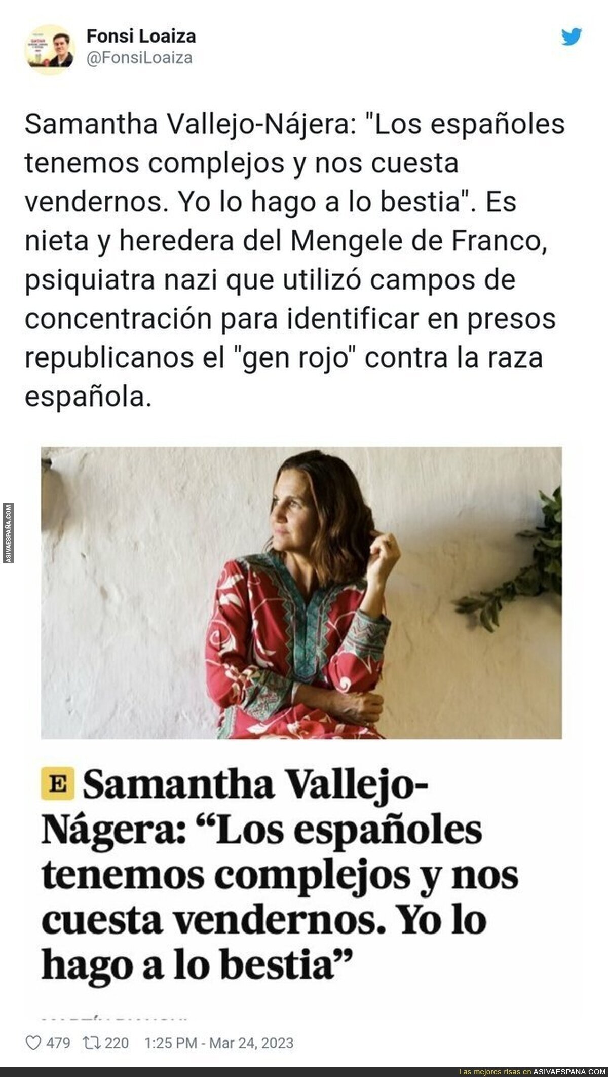Samantha Vallejo-Nágera sobre los españoles