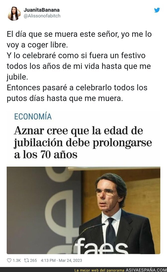 Aznar es muy cruel con la gente