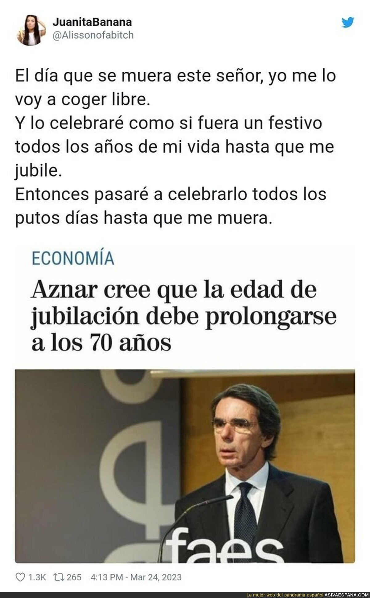 Aznar es muy cruel con la gente
