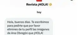 Las amenazas de ¡HOLA! al difundir las imágenes de Ana Obregón