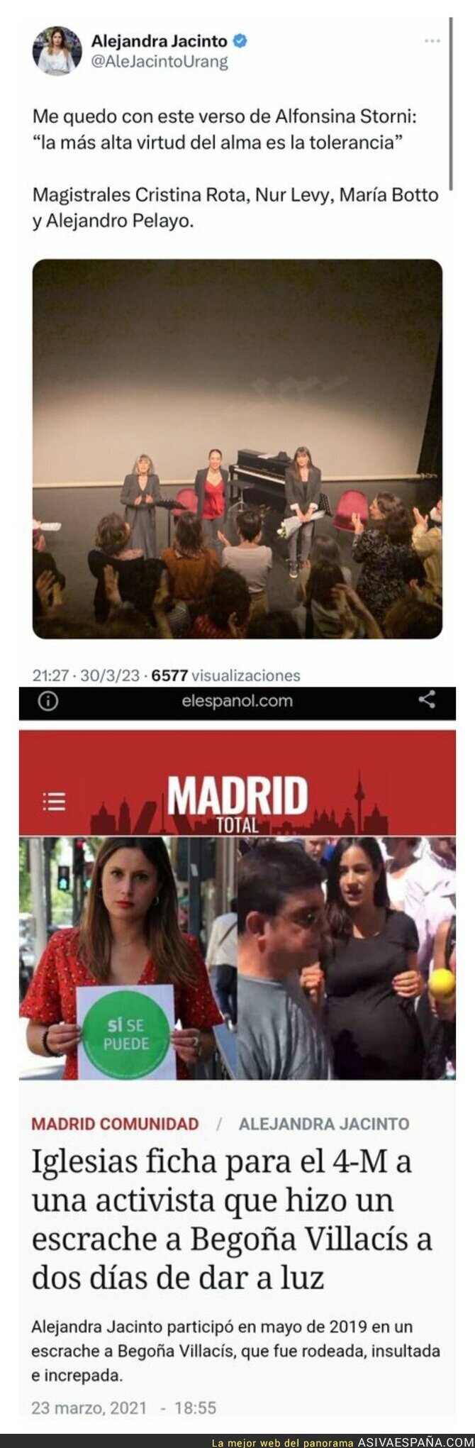 El doble rasero de la gente de Podemos