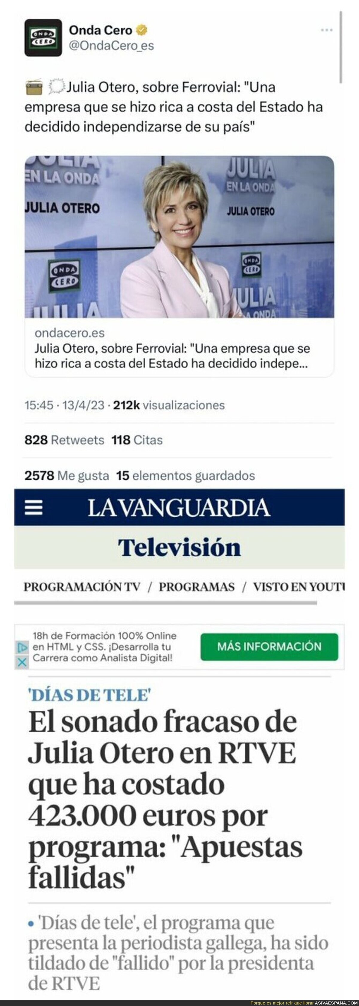 El pastizal que nos ha costado el gran fracaso de Julia Otero en RTVE