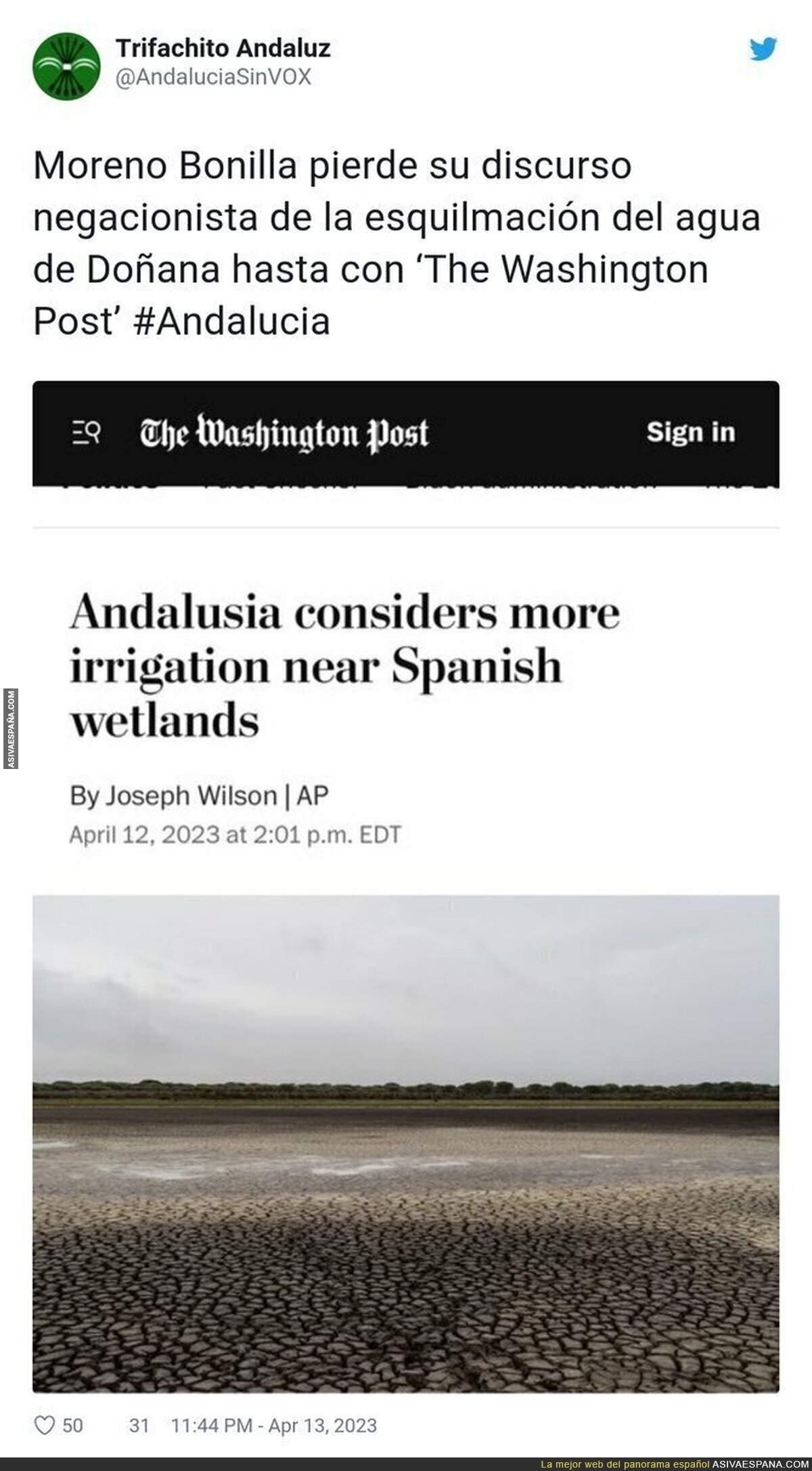 The Washington Post ya habla (mal) de Andalucía