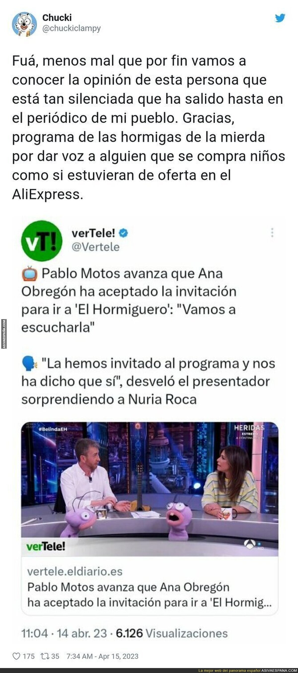 Ana Obregón tendrá voz en 'El Hormiguero'