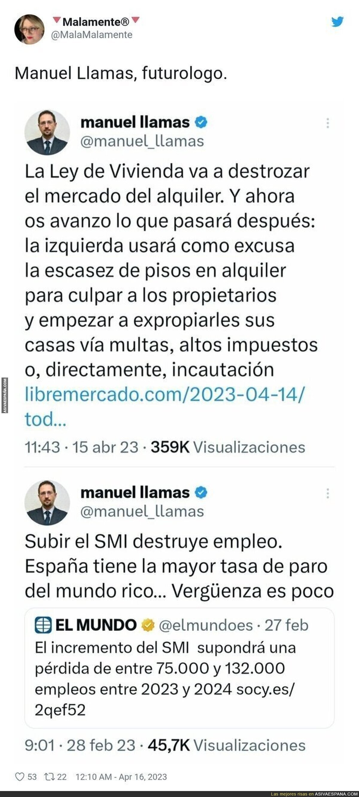 Ojalá siga hablando Manuel Llamas