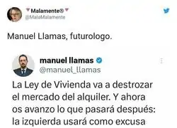 Ojalá siga hablando Manuel Llamas