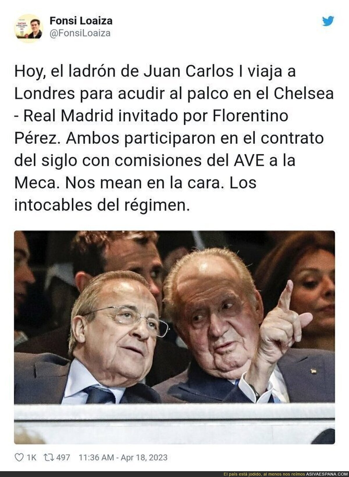 La amistad de Florentino con el Rey Juan Carlos