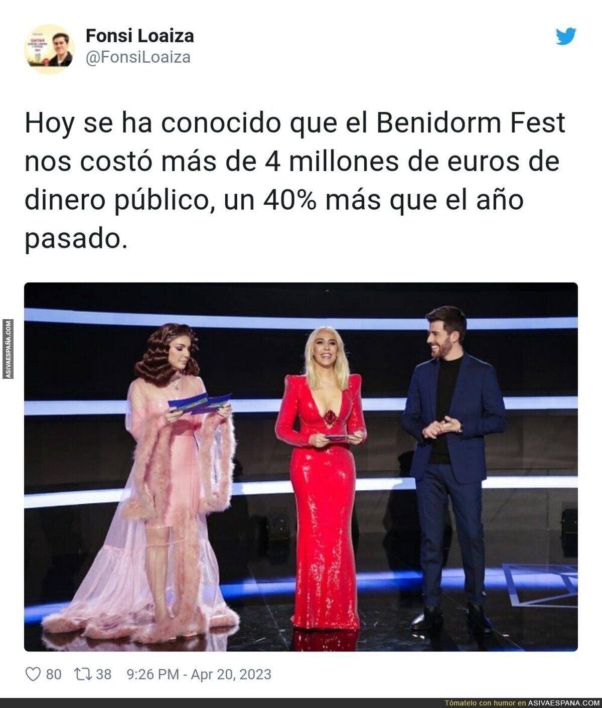 Pero lo importante es que Inés Hernand ha cobrado solamente 15.000 euros