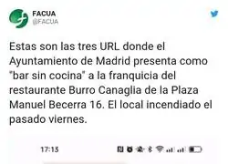 Escándalo monumental en Madrid con este bar incendiado por la negligencia de la Comunidad de Madrid