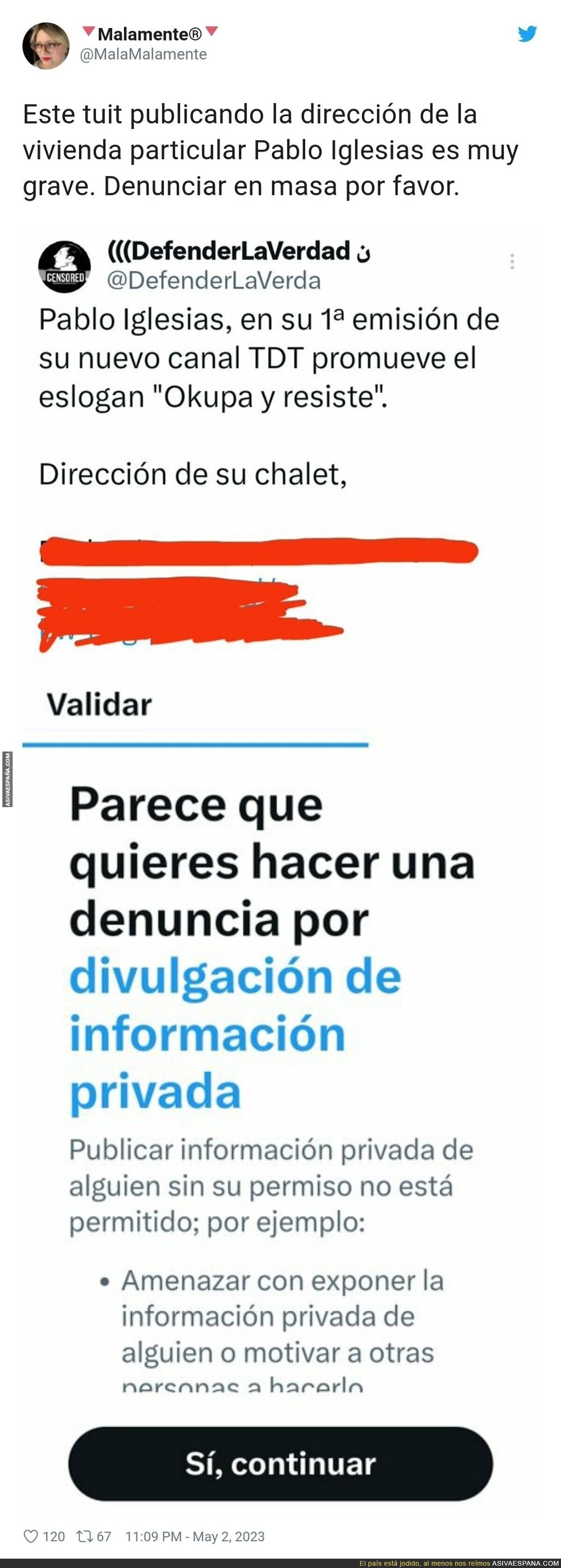 Acoso y derribo contra Pablo Iglesias