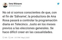 El peligro es real con Telecinco