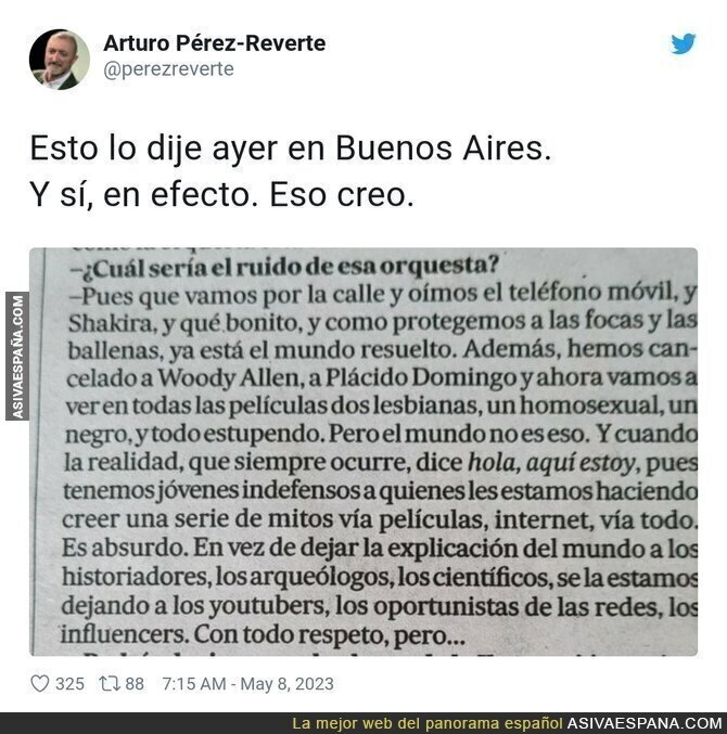 Palabra de Arturo Pérez-Reverte