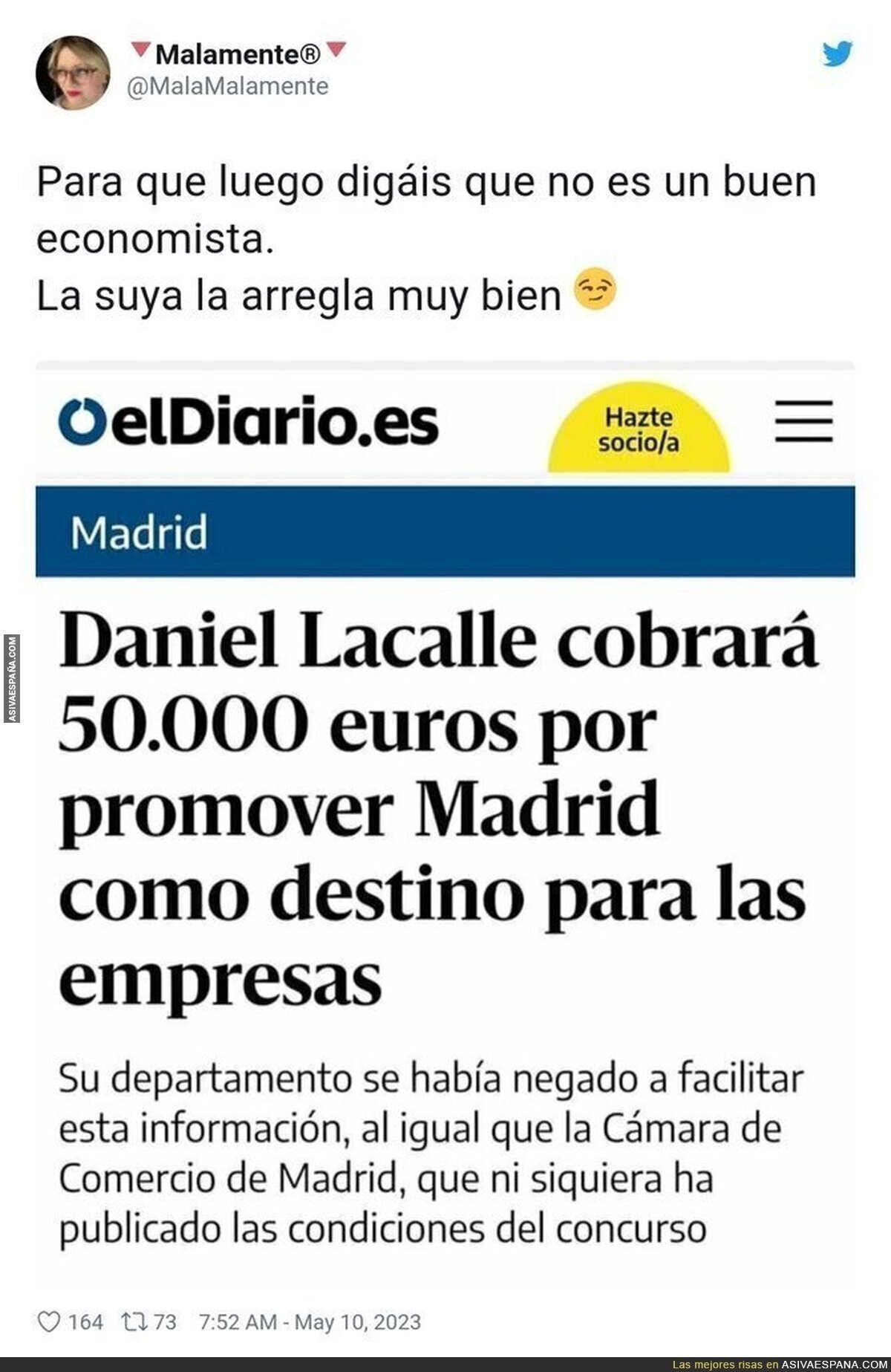 Daniel Lacalle y sus intereses con Madrid