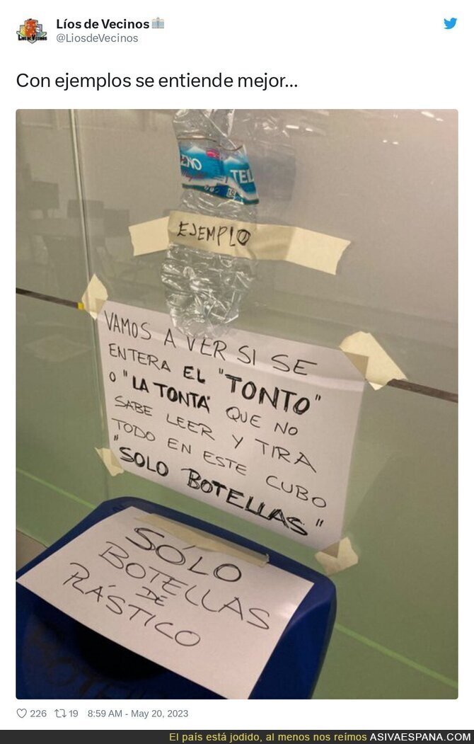 Comunidad de tontos, or @LiosdeVecinos