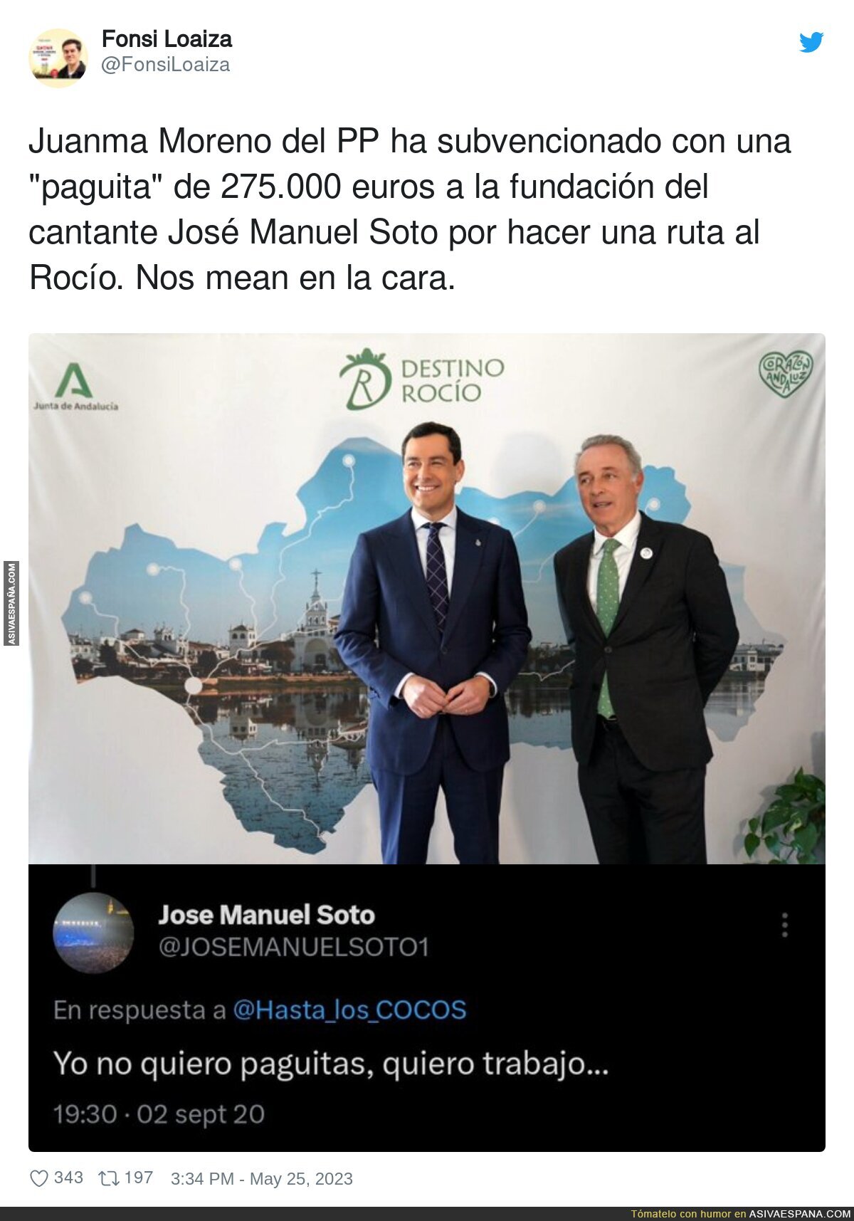 Las paguitas de José Manuel Soto