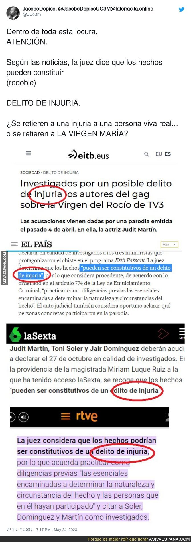 Los delitos de injuria en 2023