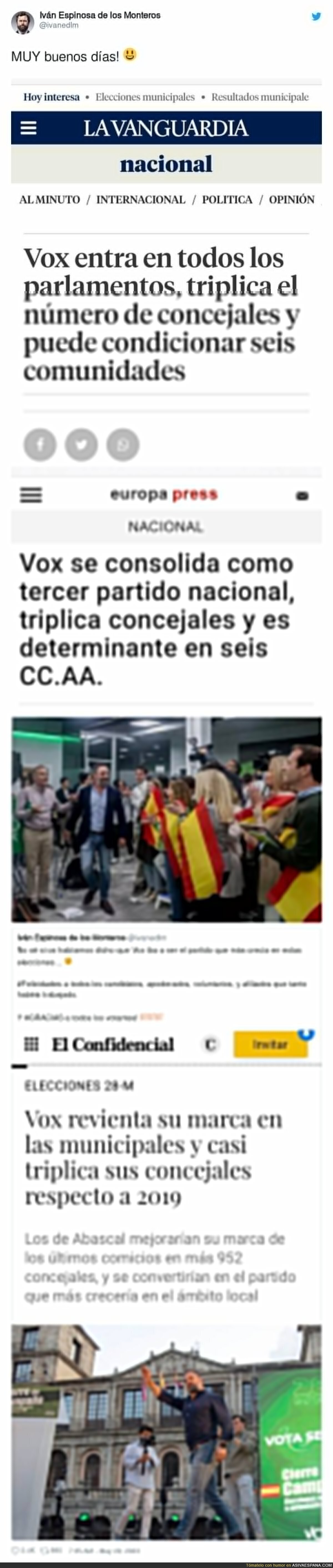 VOX es la clave de todos los gobiernos de España