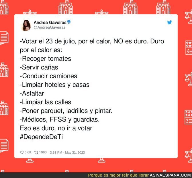No es complicado ir a votar el 23 de julio