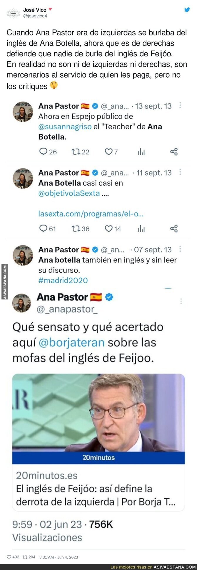 Así funciona Ana Pastor cuando es de derechas y de izquierdas