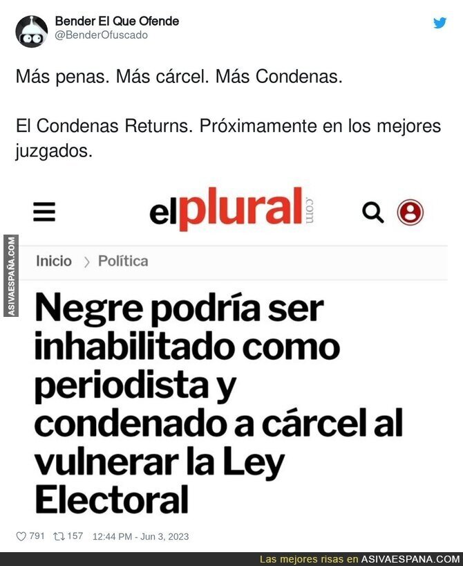 Javier Negre a por otra condena definitiva