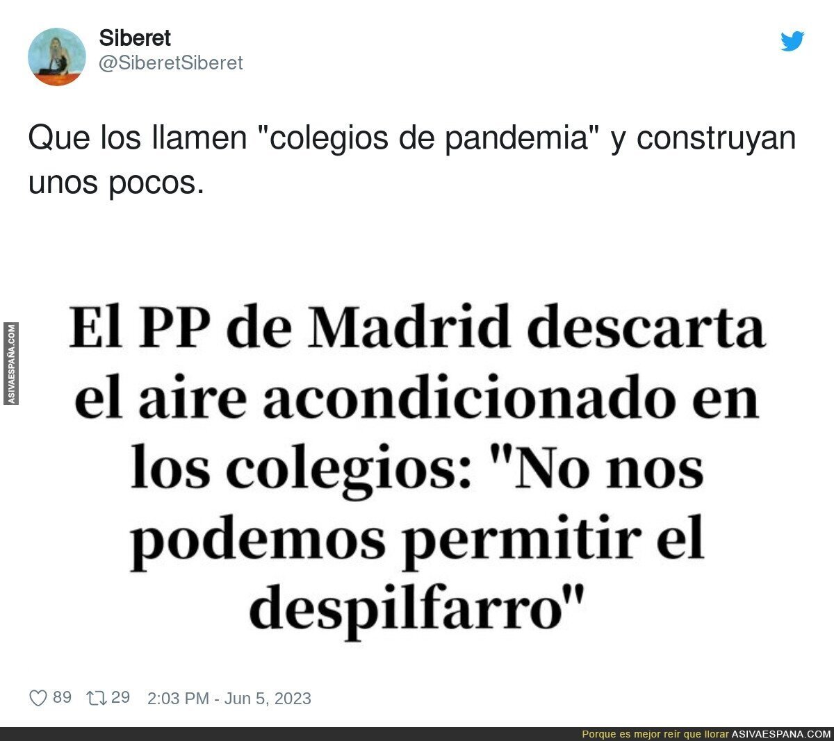 El sufrimiento que toca vivir en los colegios de Madrid con el calor