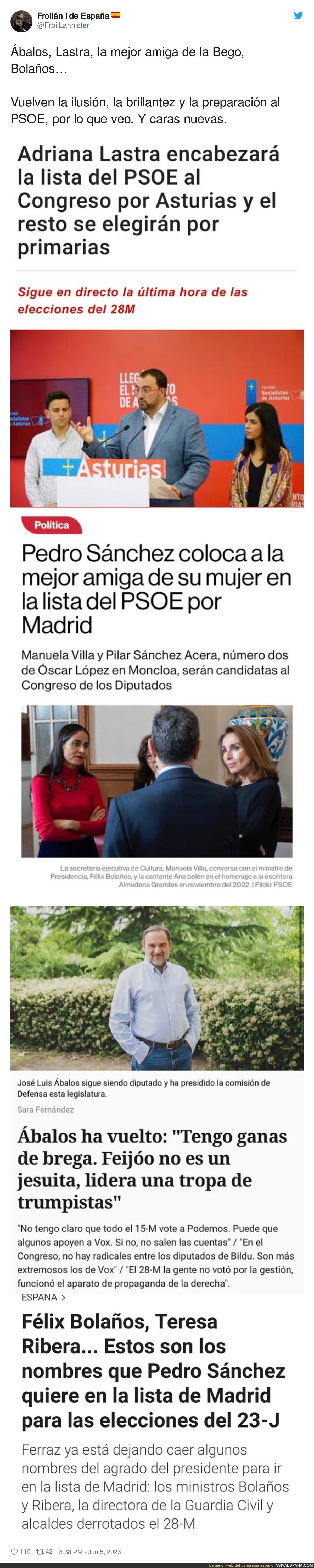 Los palmeros de Pedro Sánchez