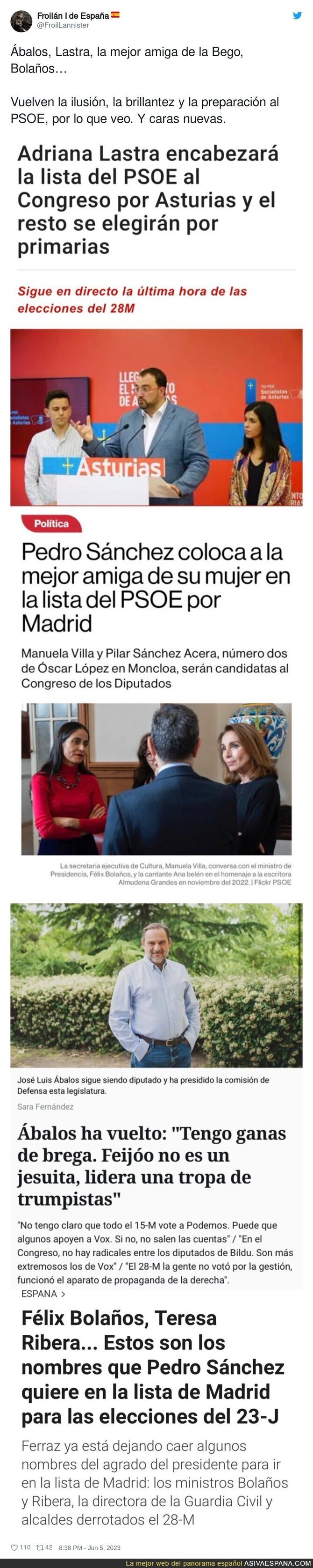 Los palmeros de Pedro Sánchez