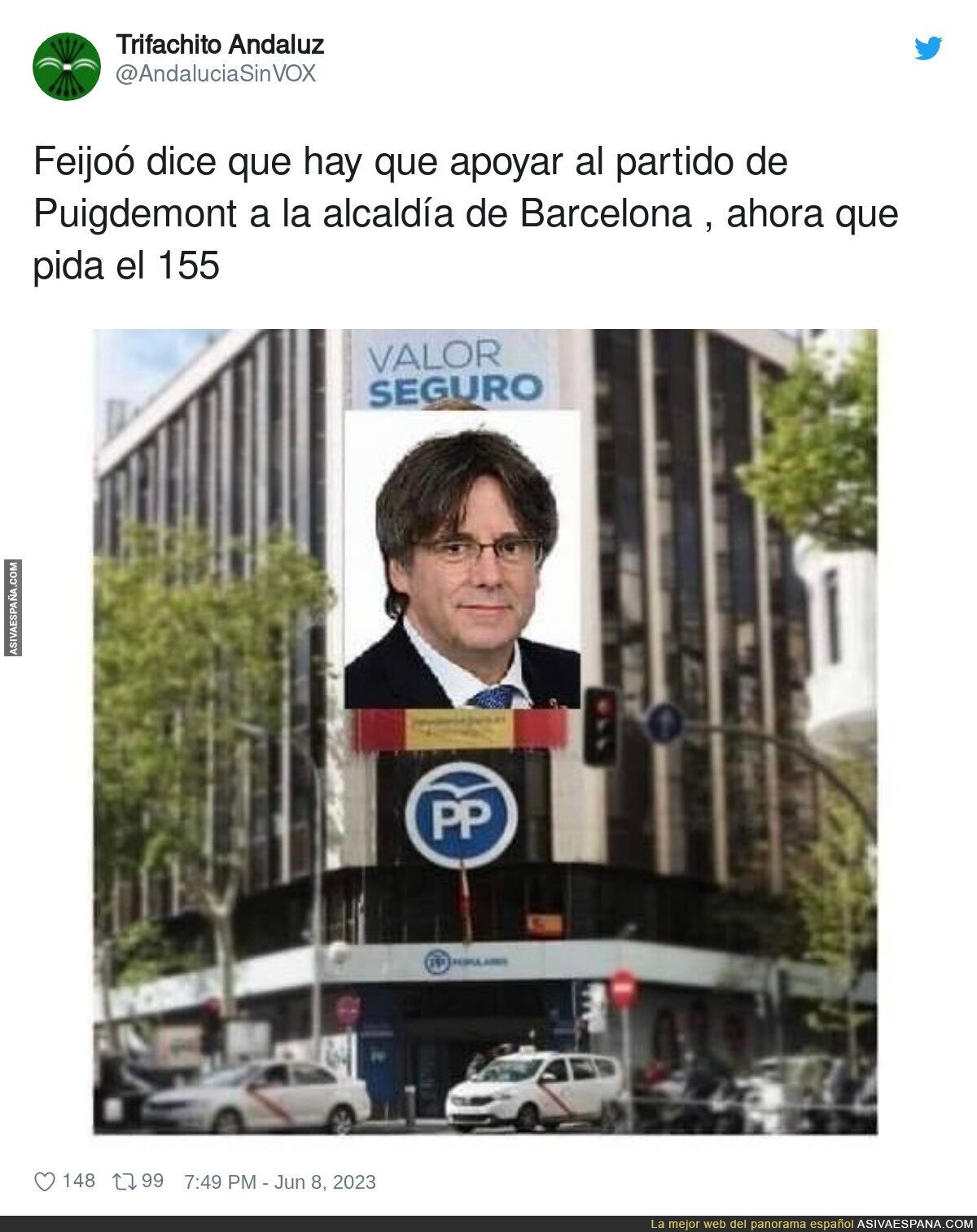 Feijoo, ¡que te vote Puigdemont!
