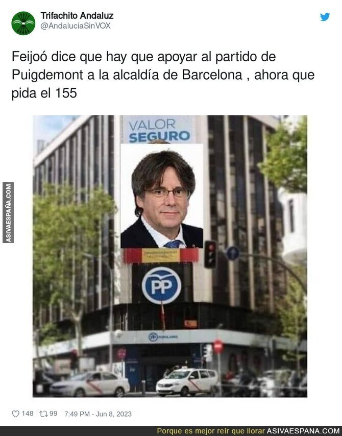 Feijoo, ¡que te vote Puigdemont!