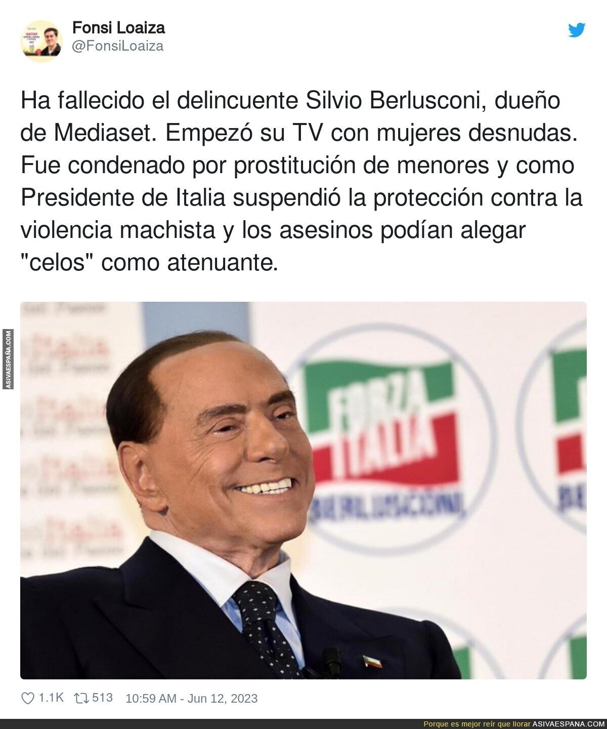Hoy es un día un poco mejor sin Berlusconi