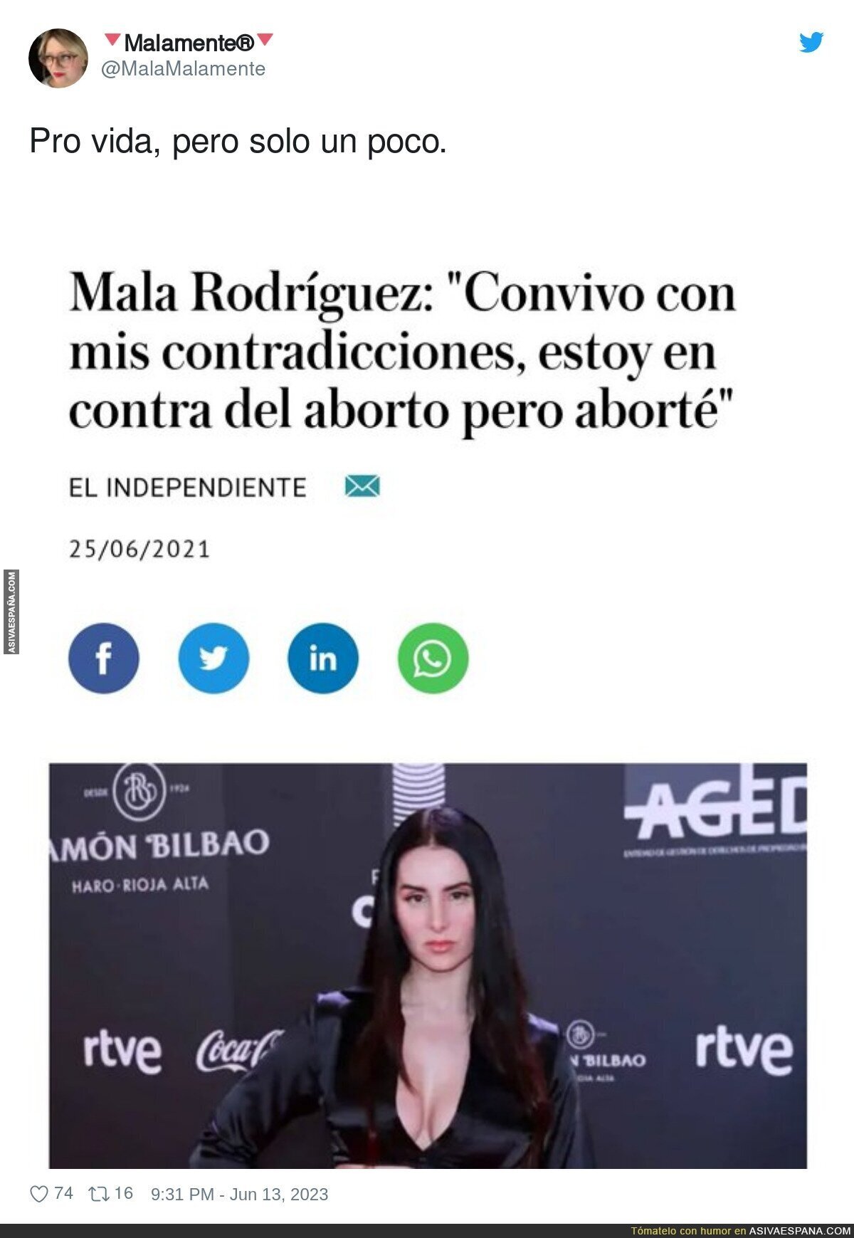 La polémica frase de la Mala Rodríguez sobre el aborto de la que todos están hablando