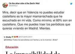La falatcia del catalán y castellano en Valencia
