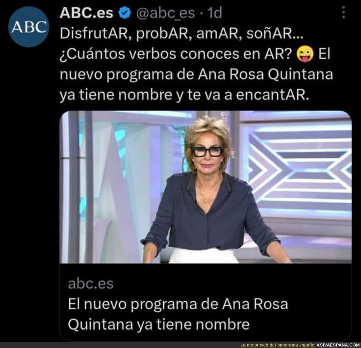 ¿Qué nombre le pondrías al programa de Ana Rosa?