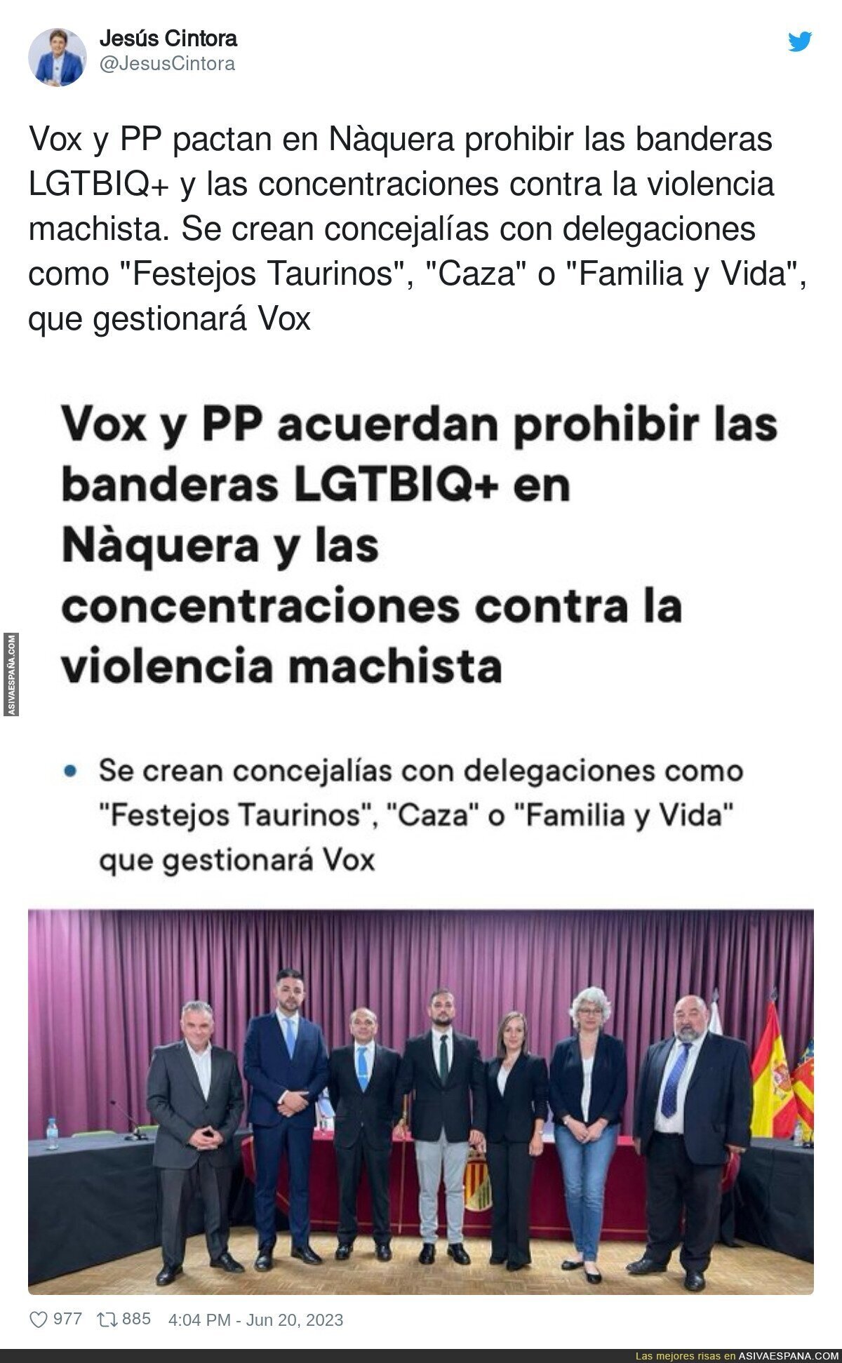VOX y PP haciendo de las suyas en Nàquera