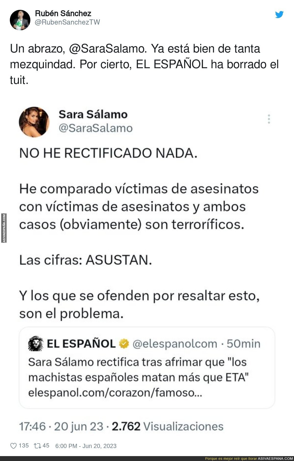 El Español se une en la campaña contra Sara Sálamo para silenciarla