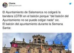 Juego de banderas en Salamanca