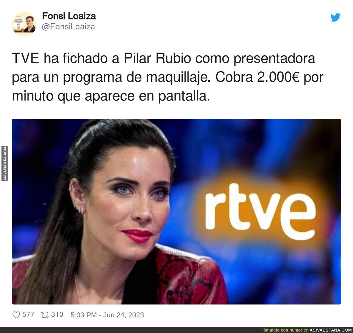 El sueldazo público que se va a llevar Pilar Rubio de RTVE