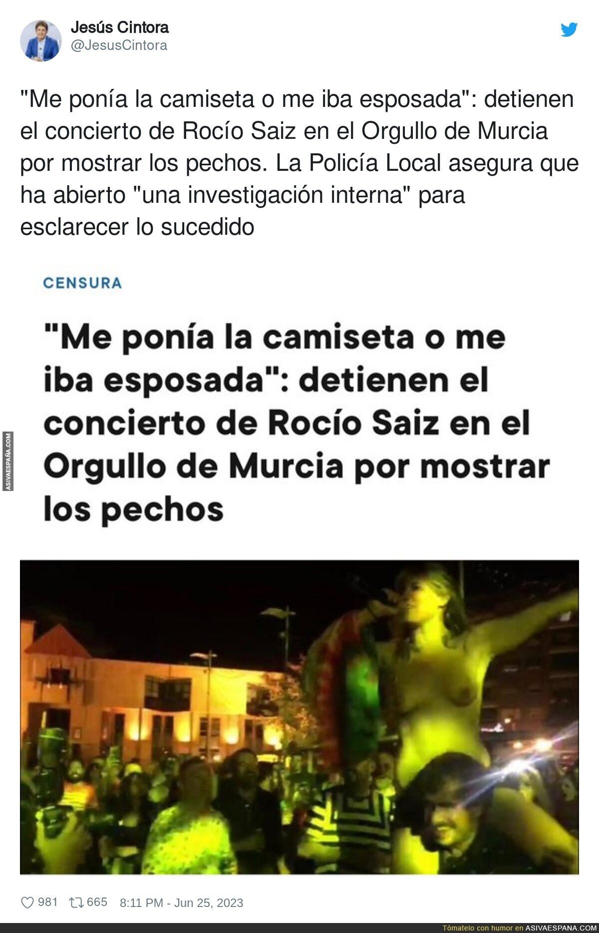 Surrealista lo ocurrido en Murcia con Rocío Saiz