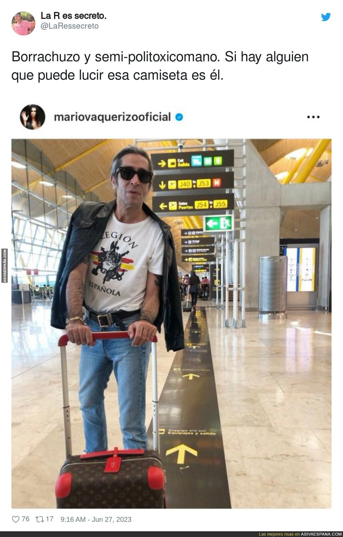 El ridículo de Mario Vaquerizo con la camiseta de la Legión Española