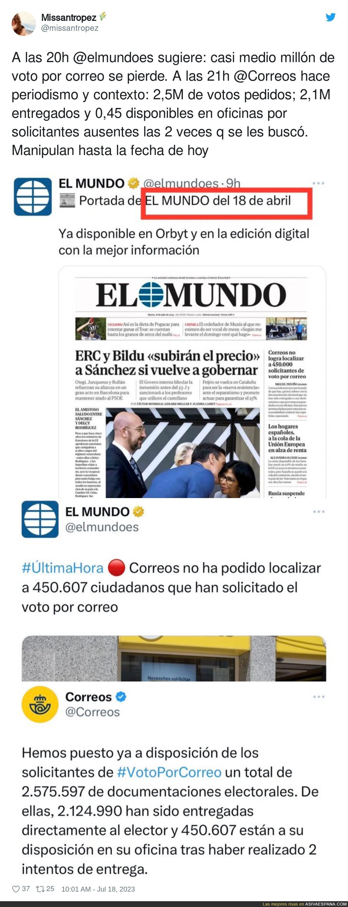 Así manipulan los medios con Correos