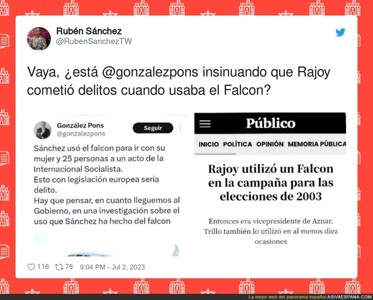 Rajoy cometió delitos según su compañero González Pons