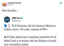 Azúcar Moreno le debe mucho al PP