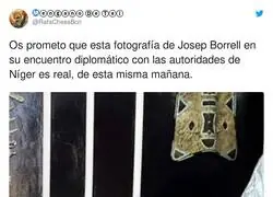 Curiosa las pintas de Josep Borrell