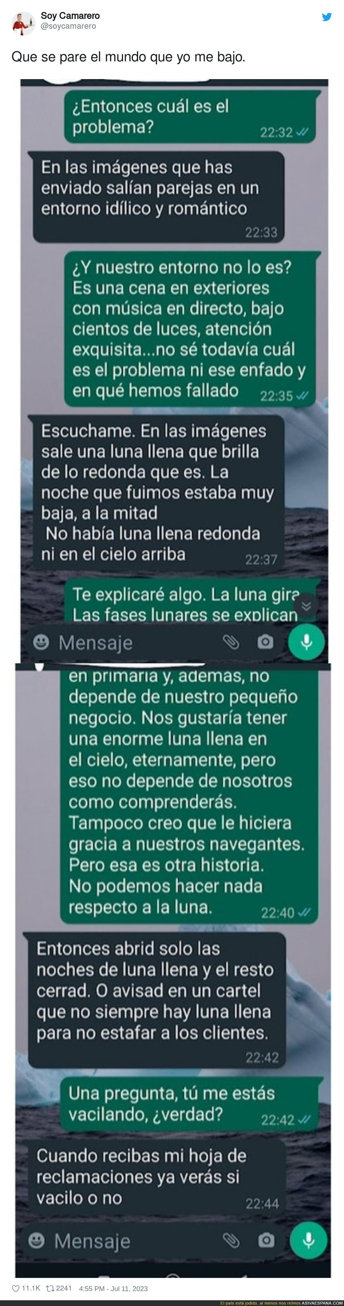 La risa que se van a pegar los funcionarios que lean la hoja de reclamaciones