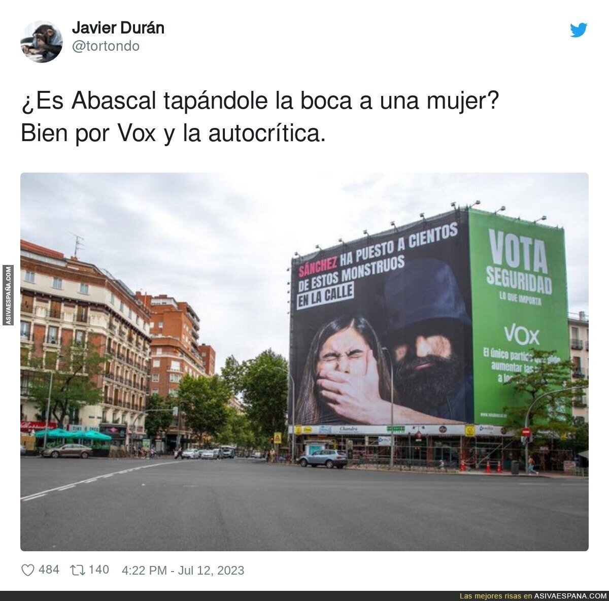 No ha sido muy acertada la imagen de VOX